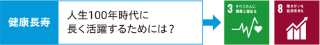 健康長寿　人生100年時代に長く活躍するためには？