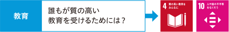 教育　誰もが質の高い教育を受けるためには？