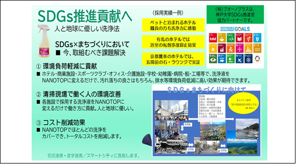 人と地球に優しい洗浄液ＮＡＮＯＴＯＰで効果を検証